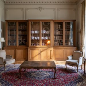 Libreria in rovere di metà '800 - L 460 cm