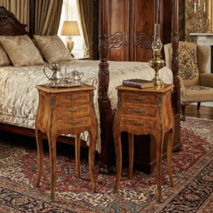 Coppia di comodini intarsiati