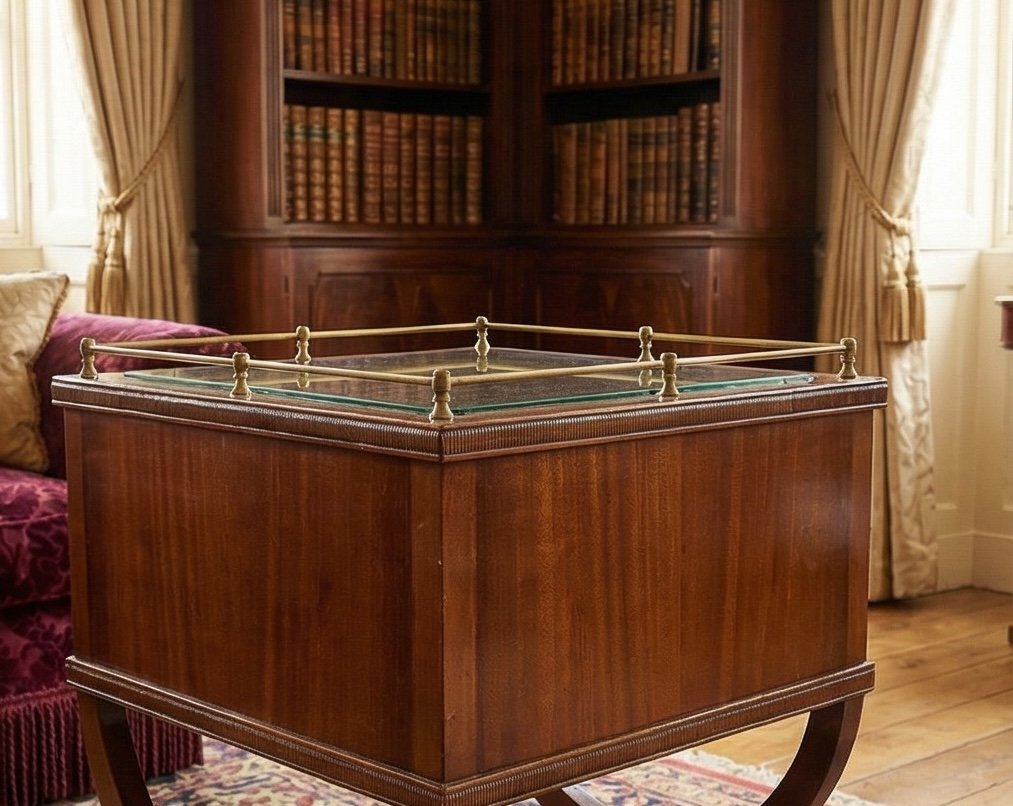 Coppia di tavolini/comodini in mogano - immagine 4