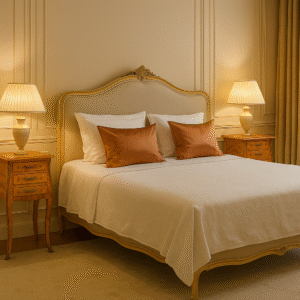 Coppia di comodini intarsiati