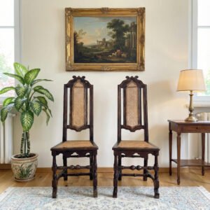 Coppia di troni in paglia di vienna - 1840 c.