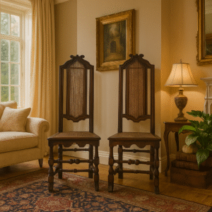 Coppia di troni in paglia di vienna - 1840 c.