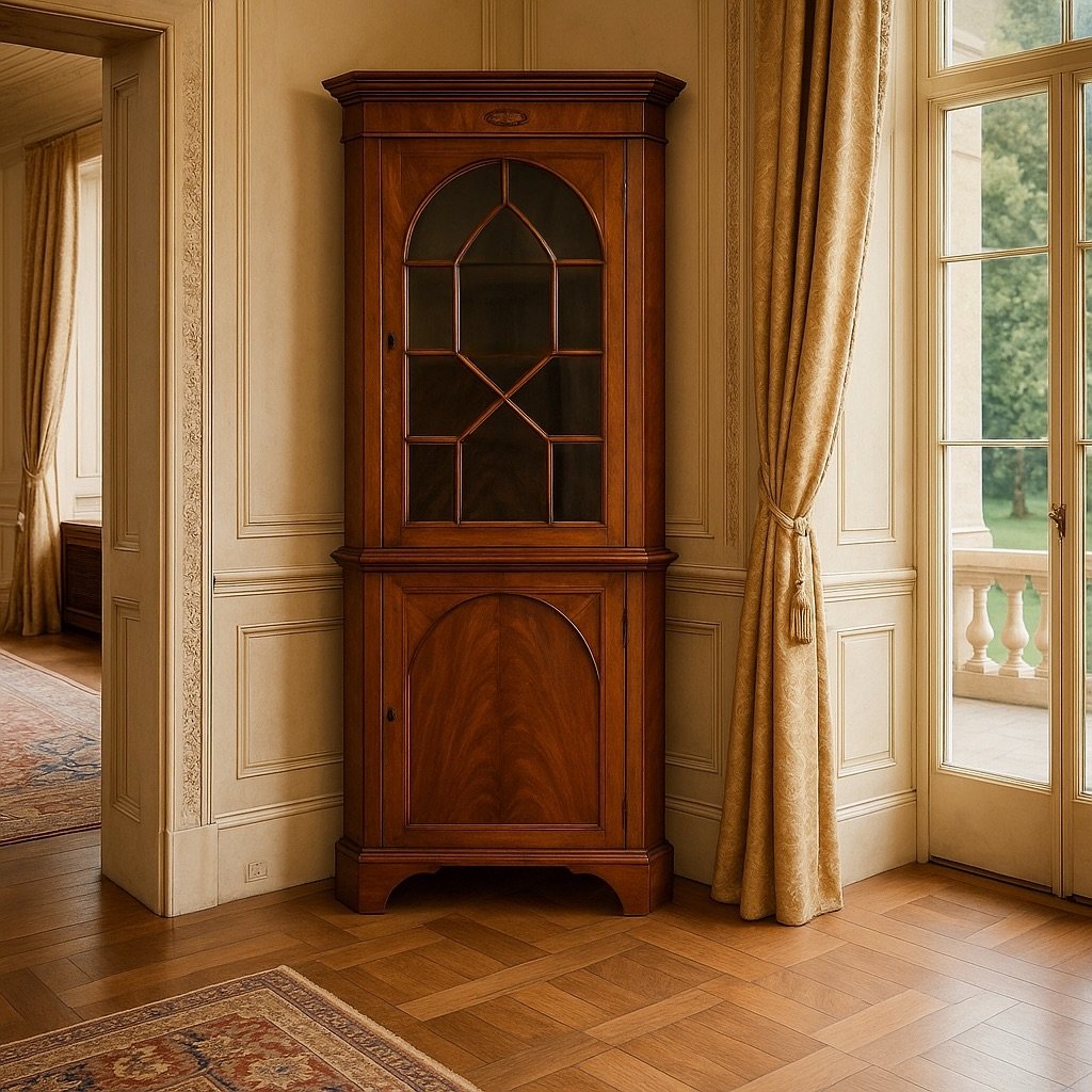 Angoliera in piuma di mogano - H 190 cm