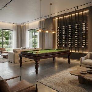 Biliardo "Rollover" in mogano - 275 x 165 cm (Manif: George Edwards)