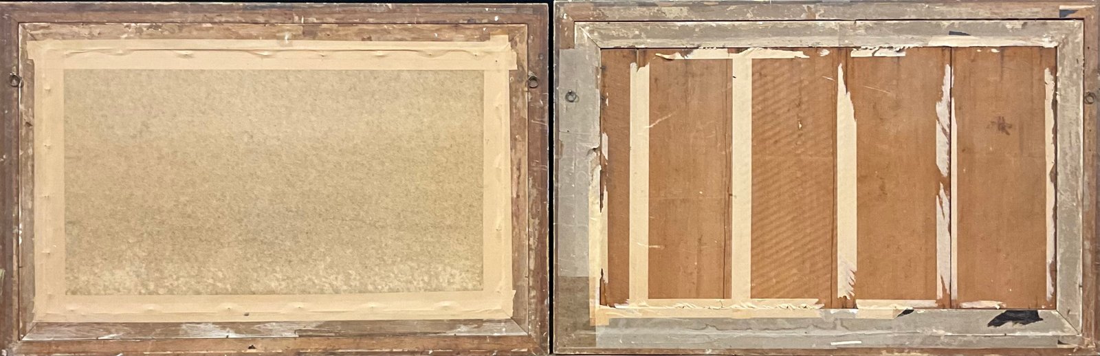 Coppia di vedute portuali, Scuola Continentale (XIX secolo) - 68,5x119,5 cm - immagine 7