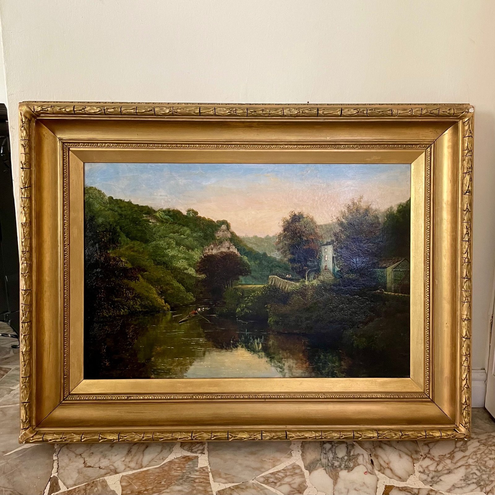 Olio su tela con cornice originale- 102 x 77 cm - immagine 2