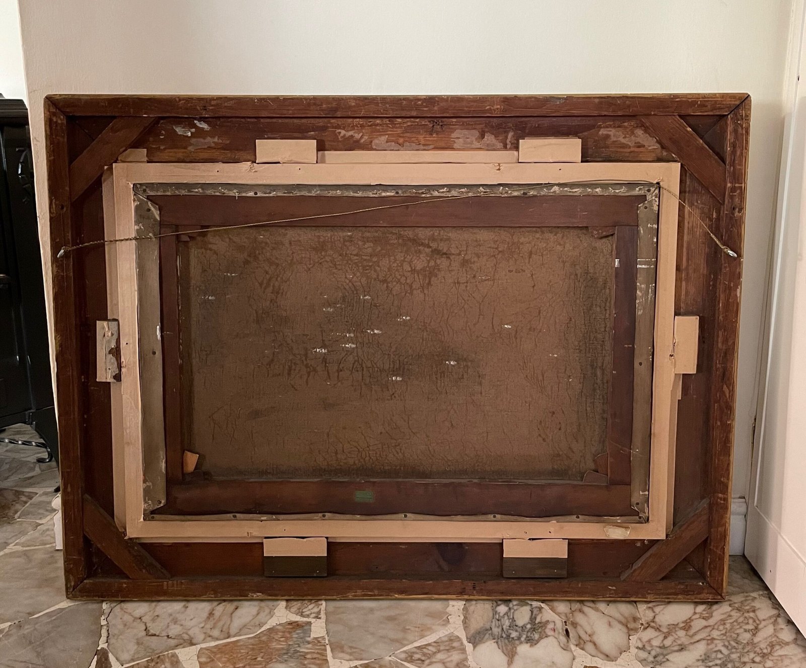 Olio su tela con cornice originale- 102 x 77 cm - immagine 3