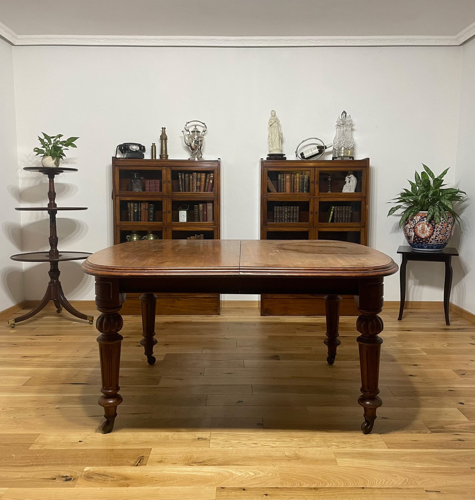 Tavolo da pranzo mogano 2 allunghe - L max 234 cm - immagine 3