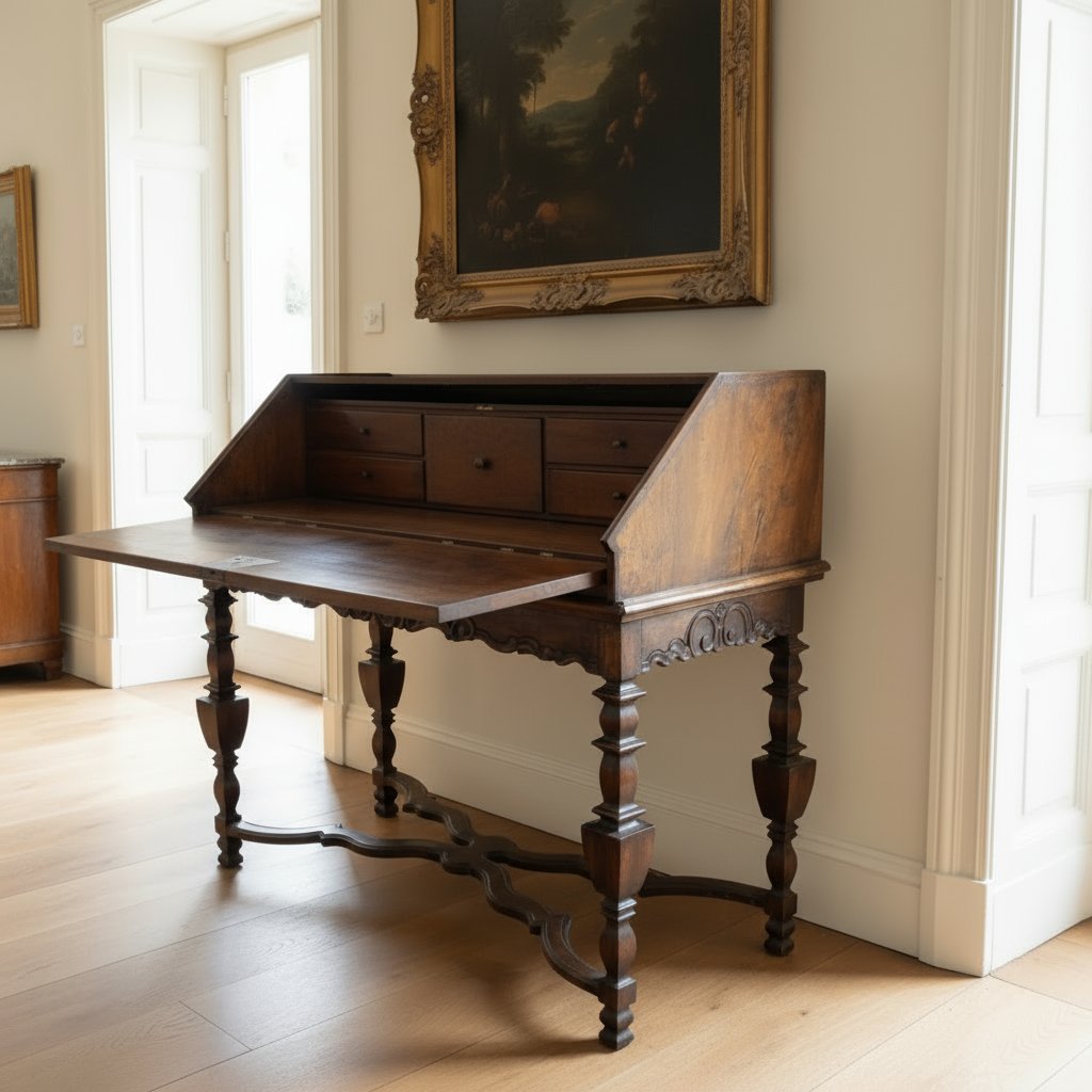 Bureau italiano in noce - XVII sec.